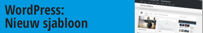 Nieuw sjabloon in WordPress